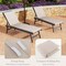 Costway 1/2 PCS Outdoor Chaise Lounge Cushion with Hook & Loop Fastener Fixing Straps Patio